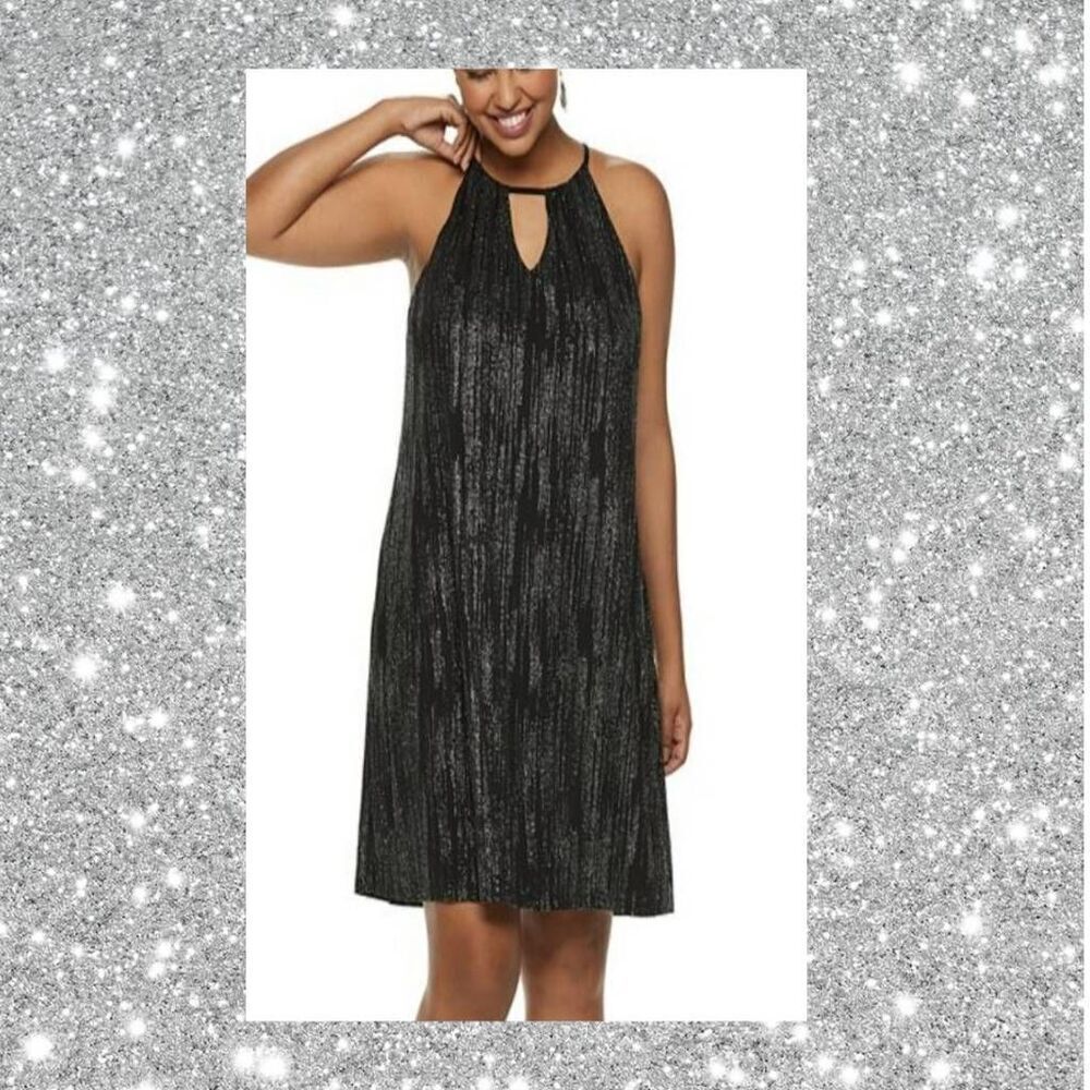 Candie's Little Black Dress Sparkled NWT sz S